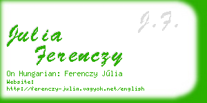 julia ferenczy business card